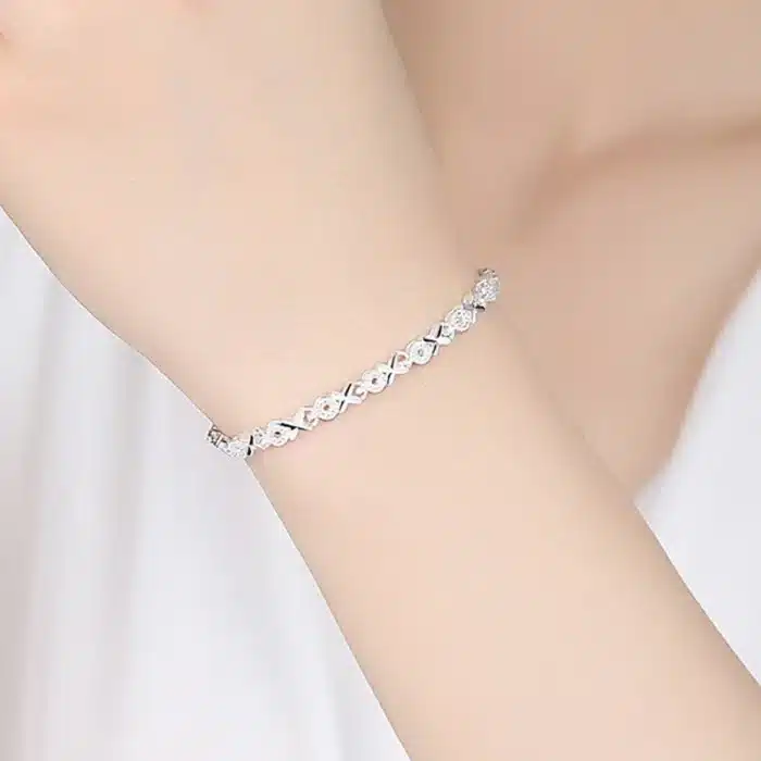 Bracelet argent brillant pour femme 3