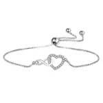 Bracelet coeur brillant pour femme 3