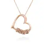 Collier couple en forme de coeur personnalisé femme 3