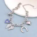 Bracelet pour femme breloques ailes d'ange 3