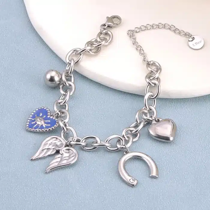 Bracelet pour femme breloques ailes d'ange 3