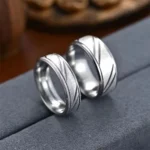 Bagues de promesse pour couple acier 3