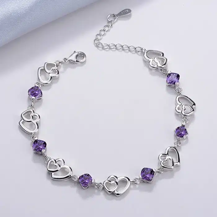 Bracelet mini coeurs pour femme 2
