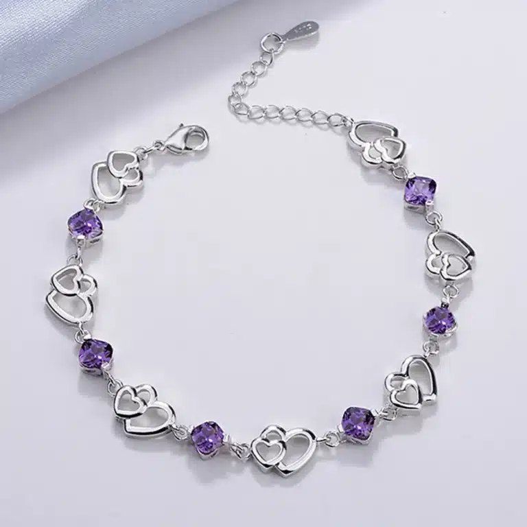 Bracelet mini coeurs pour femme 2