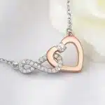 Collier coeur infini brillant pour femme 1