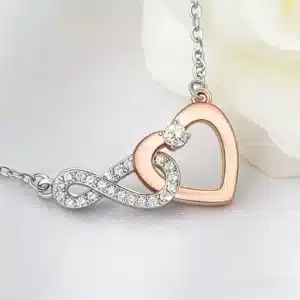Collier coeur infini brillant pour femme 1