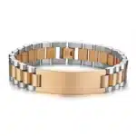 Bracelet couple homme bicolore personnalisé 4