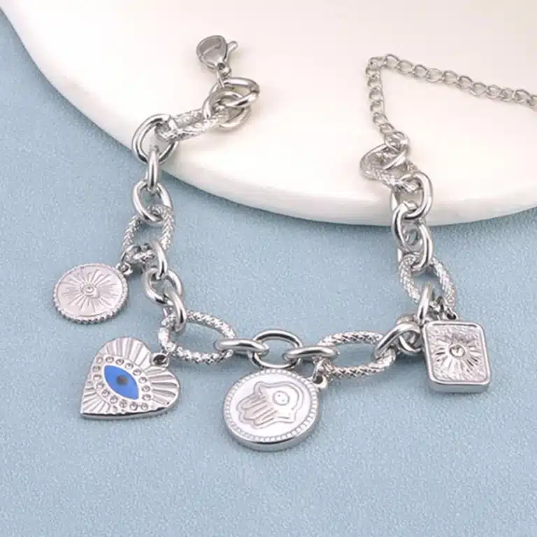 Bracelet femme oeil bleu porte-bonheur 4