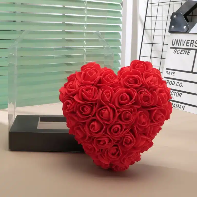 Coeur en rose éternelle st valentin 3
