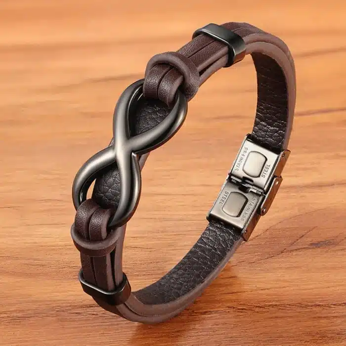 Bracelet couple infini cuir pour homme 1