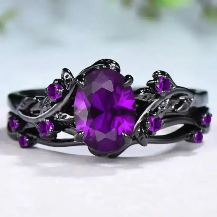 Bague claddagh couple violette 3