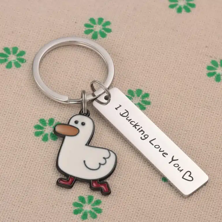 Porte-clés couple canard rigolo 6