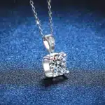 Collier couple femme cube brillant 4