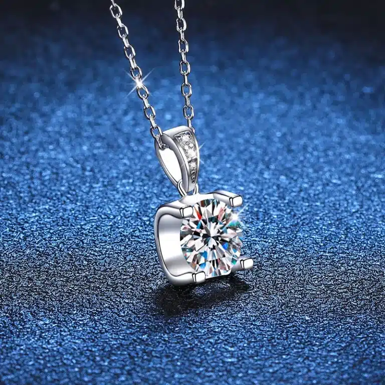 Collier couple femme cube brillant 4