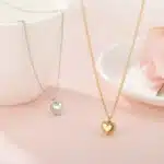 Collier coeur mini ras de cou pour femme 1