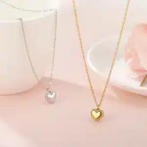 Collier coeur mini ras de cou pour femme 1