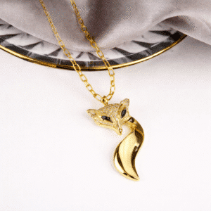 Collier couple renard femme