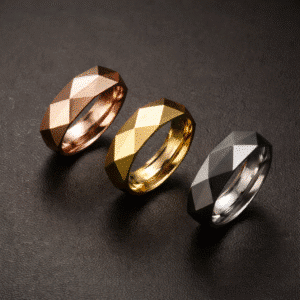 Bague de promesse géométrique