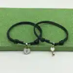 Bracelet couple coeur avec serrure et clé 5