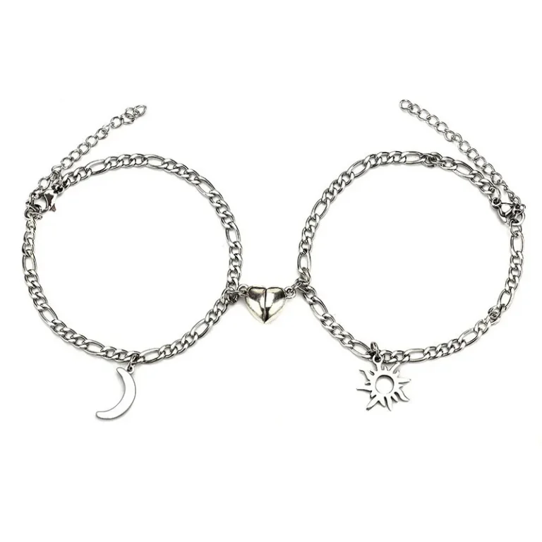 Bracelets couple aimantés lune soleil 1