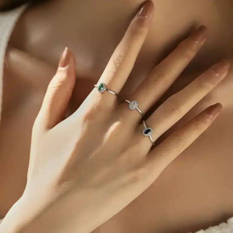 Bague argent pierre colorée femme 1