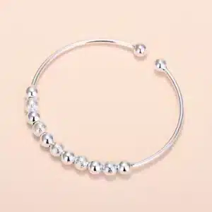 Bracelet jonc argent femme 1