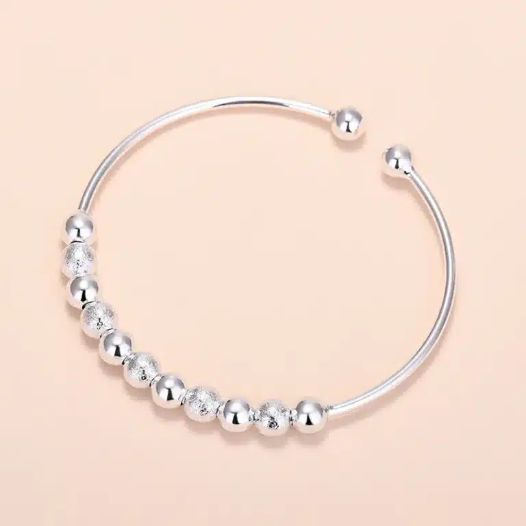 Bracelet jonc argent femme 1