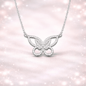 Collier papillon brillant pour femme