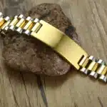 Bracelet couple homme bicolore personnalisé 2