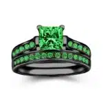 Bague claddagh couple verte 2