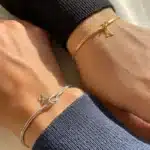 Bracelet nœud coupe avec initiale 1