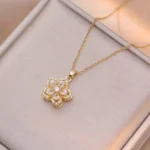 Collier femme fleur anti stress 4