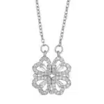 Collier romantique femme trèfle porte-bonheur 2