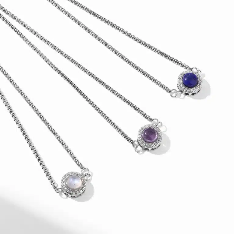 Bracelet femme argent pierre naturelle 4