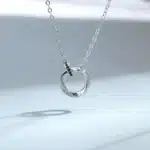 Collier rond ajouré argent pour femme 1