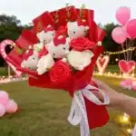 Bouquet rose éternelle Hello Kitty 2