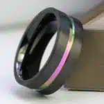 Bague de promesse violette pour couple 3