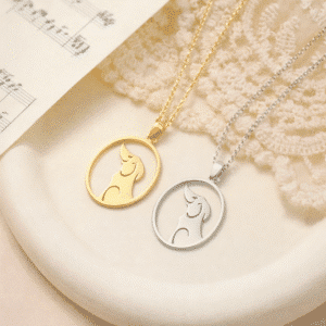 Collier couple chien mignon