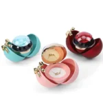 Collier coeur brillant avec rose éternelle 2