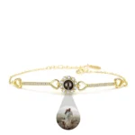 Bracelet couple photo projection femme brillant 3