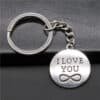 Porte-clés couple I love you vintage