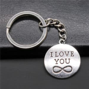 Porte-clés couple I love you vintage