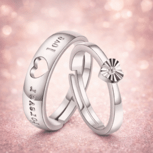 Bagues de couple coeur amoureux