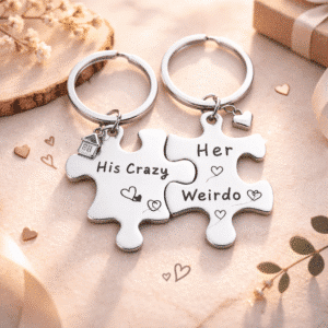 Porte-clés couple puzzle rigolo