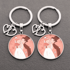 Porte-clés couple mariage coloré