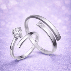 Duo bagues de fiancailles symboliques