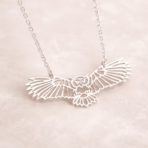 Collier chouette argent femme