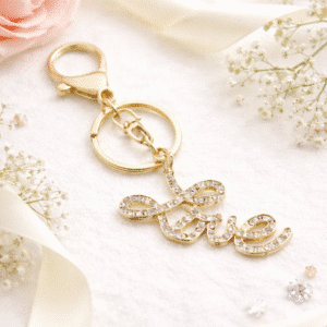 Porte-clés femme love brillant