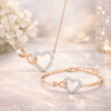 Ensemble collier bracelet coeur infini pour femme