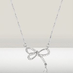 Collier couple noeud brillant pour femme